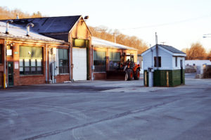 DPW yard at sunrise