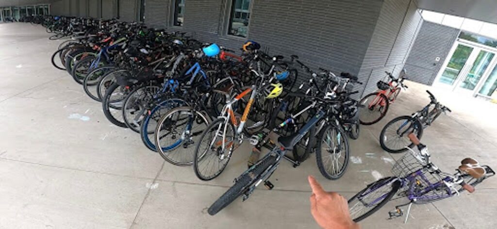 Bike rack at Belmont Middle/ High School/ Source: David Chase